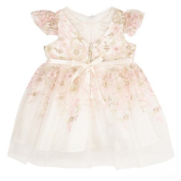 NWT Rare Editions Baby Girl Embroidered Dress with Matching Bloomers 24 Months - Picture 2 of 7